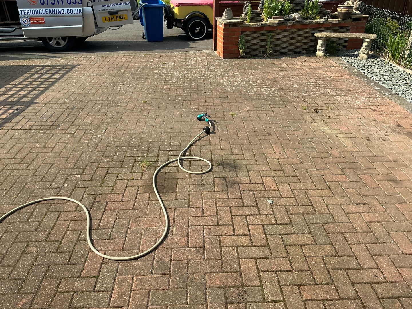 Driveways & Patios before treatment, Raw Power Exterior Cleaning